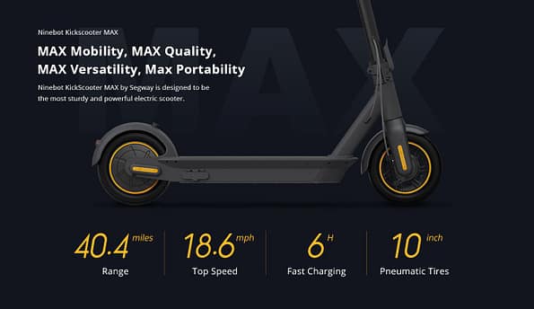 Best Electric Scooter for New York City: Ninebot KickScooter MAX G30