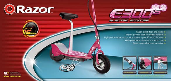 Razor E300S Sit On Electric Scooter for Teens - kids electric scooter with seat