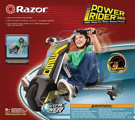 Razor Power Rider 360 Electric Tricycle Scooter for Boys