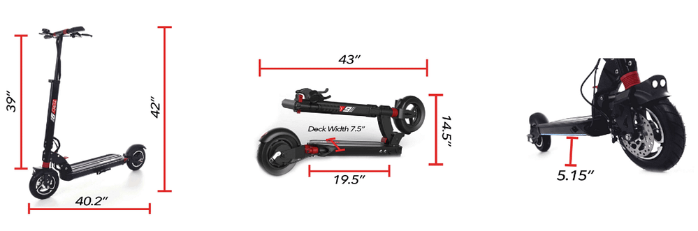  ZERO 9 electric scooter dimensions